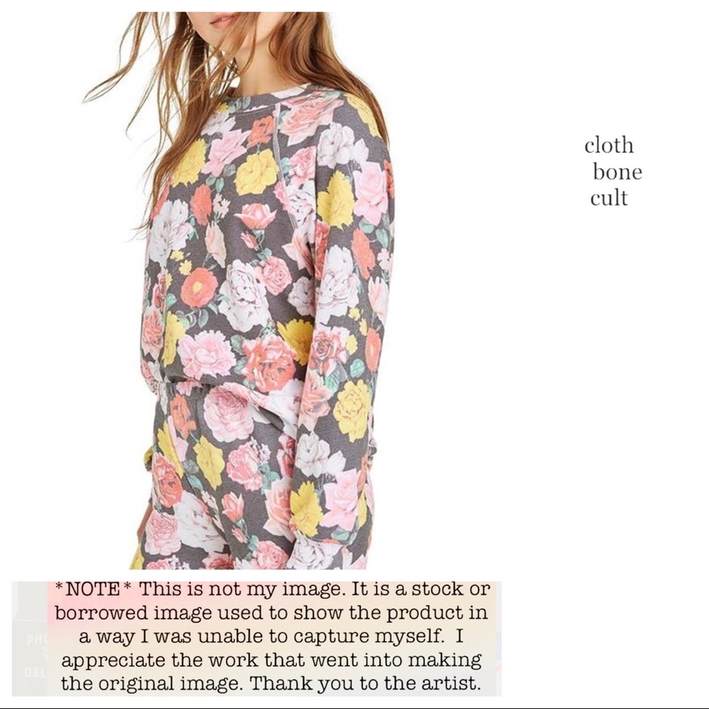 ✨NWT✨ WILDFOX💋🦊 Queen’s Garden Floral SWEATSHIRT
